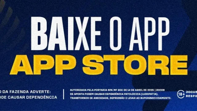 Baixe o app pela App Store ou pelo Google Play